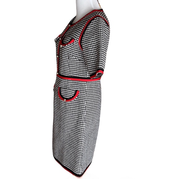 📍Pre-loved Gucci Grosgrain-trimmed Cotton-blend Tweed Mini Dress In Black🔥 - Picture 8 of 11